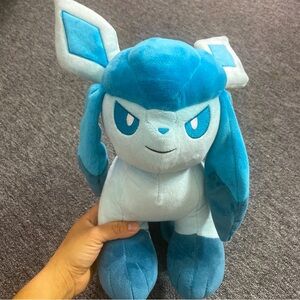Pokemon 15" Glaceon Eevee Build A Bear 2021 BAB Plush Stuffed Animal Blue Rare